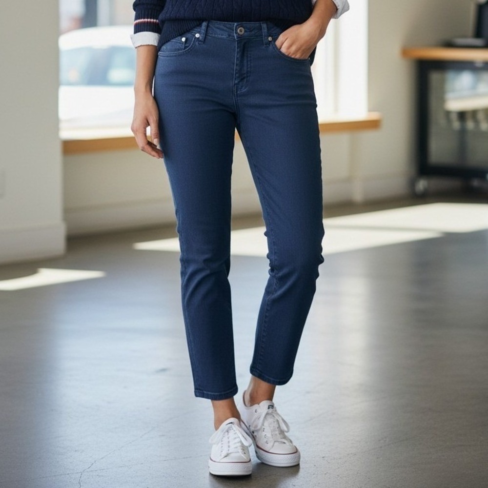 Anthropopogie AG Adriano Goldschmied Stilt Crop Cigarette Jeans 29 Blue Mid Rise